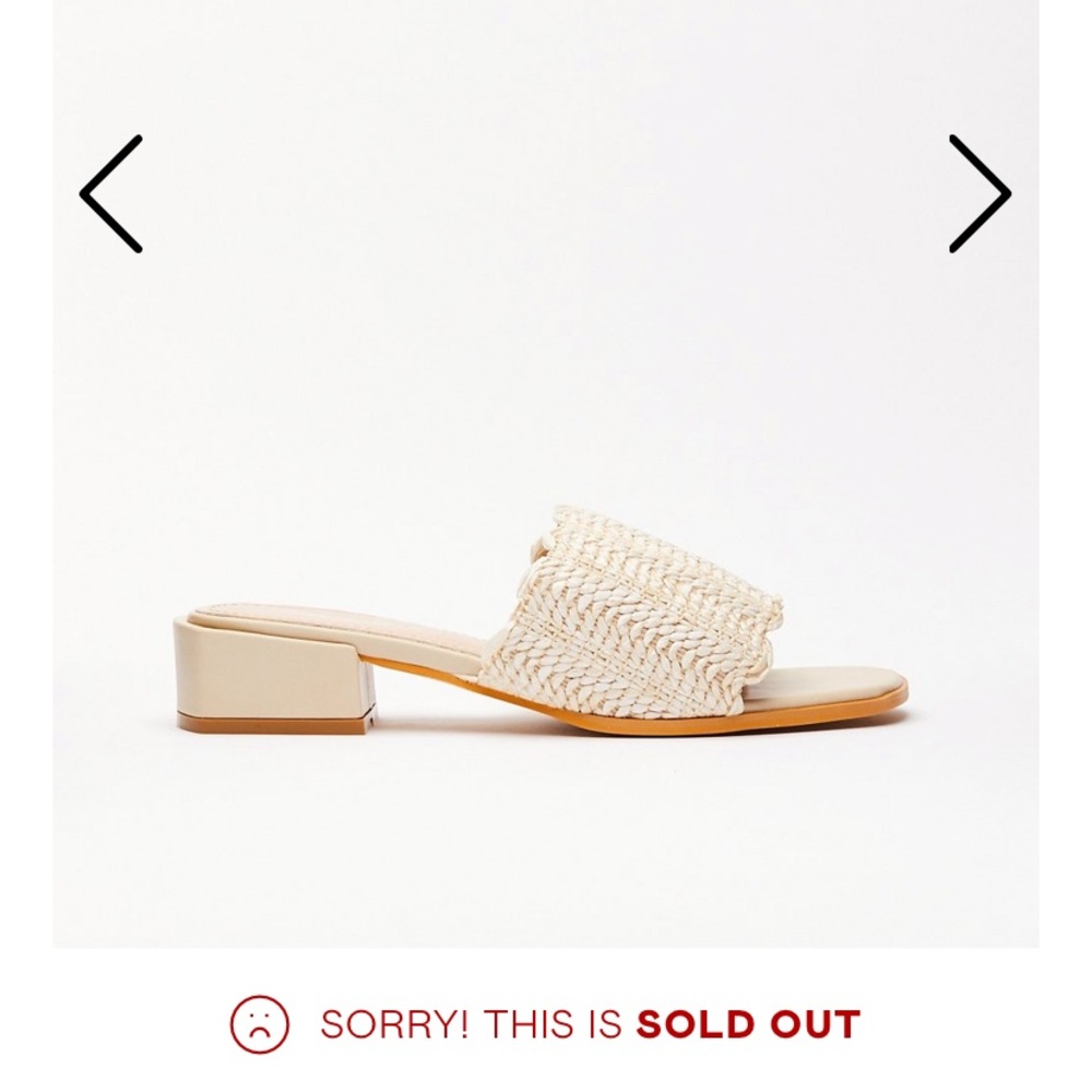 Woven Heeled Mules